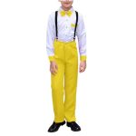 Boys Suits Formal Suspenders Wedding Tuxedos Ring Bearer Outfit Vest And Pants Set With Bow Tie For Teens 3-18 Years