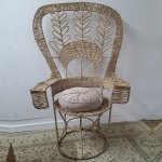 Furniture Chair HIREWEAVEDPEACOCK80 W 140 H Cm