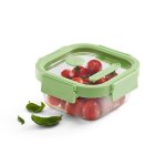 L Ku Glass Container Square 520 Ml - Green
