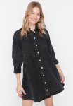 Stitch Detail Denim Dress - Black