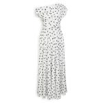 Ivory & Black Spot Belted Maxi Dress