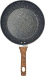 Generic 133-68 22CM Granite Frying With Wooden Handle Pan 0.8 L Capacity