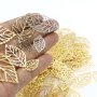 50pcs Metal Iron Leaves 2.4*1.4cm