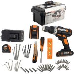 Cordless Combi Drill 20V 50NM 2 X 2.0AH Batteries Std Charger + 55PC Acc Toolbox
