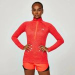Under Armour Womens Tech Twist Zip T-Shirt In Orange - Orange XL