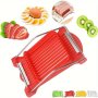 Stainless Steel Manual Slicer For Lunch Meat Fruits & Vegetables - Perfect For Eggs Ham & Bananas - Essential Kitchen Gadget