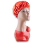 Kids Luxurious Reversible Satin Bonnet - Bright Red