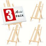 1 3PCS 40.64 Cm Wooden Easels Easel Stand For Painting Canvases Art And Crafts Tripod Painting Party Easel Tabletop Easels For P