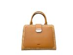 Artisan Woven Frame Satchel- Brown