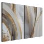 Canvas Art - Artistic Curves 2 Piece Abstract Painting Canvas Print Decor