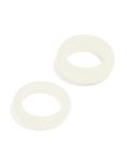White Acrylic Marbled Rings 2-PACK - M l