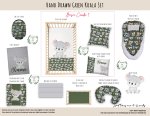 Cot Duvet Bedding Hand Drawn Green Koala Set