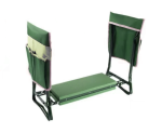 - 2-IN-1 Foldable Metal Garden Kneeler Bench Stool With Soft Pad