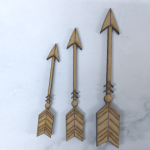 Wood Indie Arrow Set Of 3'S
