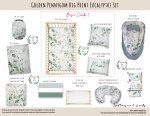 Cot Duvet Bedding Leaf Golden Pennygum Big Print Eucalyptus Set Neutral