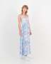 Tie Dye Strappy Tiered Dress - S / Purple / Women