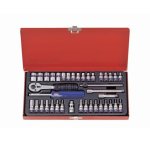 Socket Set With Bits 1 4" 4-13MM 12PT 39PC