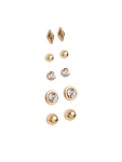 Goldair Gold Tone Metal Earring Set - None Metallic