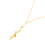 Grecian 18CT Gold Single Leaf Pendant Necklace - Gold