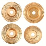Set Of 4 Wood Sanding Discs For Angle Grinder Wood Carving Wheel Milling Wheel Rasp Wheel Tungsten Carbide Wood Grinding Discs F