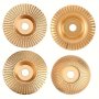 Set Of 4 Wood Sanding Discs For Angle Grinder Wood Carving Wheel Milling Wheel Rasp Wheel Tungsten Carbide Wood Grinding Discs For Sculpting Smoothing And Trimming