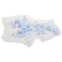 Beaded Hot Drilling Lace Bridal Beaded Flowers Embroidery Sky Blue