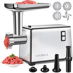 2500W Electric Meat Grinder Sausage Stuffer Maker Stainless Steel Food Grinder With Sausage Tube Kubbe Maker For Home Kitchen Us