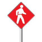 Pedestrian Priority Road Sign R5