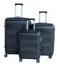 Jet Smte Le Emporer 3-PIECE Suitcase Set Unbreakable Pp Material Luggage Black With Keychain