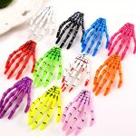 2PCS Skeleton Hand Hair Clip Halloween Dress Up Hairpins Ghost Claw Headdress Party Festival Funny Hair Accessories