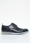 Polo Leather Brogue Casual Lace Up - Navy
