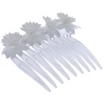 Bridal Hair Comb Pearl Flowers On Comb Single