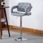 Gof Furniture - Mixology Adjustable Tufted Bar Stool Grey