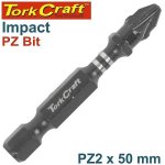 Tork Craft Pozi No. 2 X 50MM Impact Power Insert Bit Bulk TCIPZ0250B