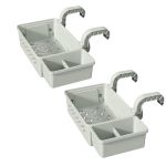 2 Pcs Pool Storage Basket Hanging Pool Side Basket - Grey