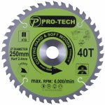 Saw Blade Tct 250X2.4X30MM 40T Wood Prof.