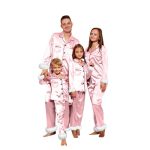 Mens Christmas Pajamas Trendy Fashion Women Family Christmas Pajamas Matching Sets 2025 Oversized Casual Silk Satin Xmas Pjs Mat