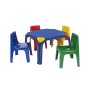 Kiddies Table With Pencil Groove And Holder (Blue)