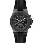 Ben Sherman Men's Black Chronograph Watch With Black Silicone Strap
