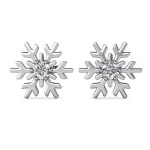 DESTINY Snow Earrings With Crystals From Swarovski