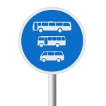 Buses Midi-buses And Minibuses Only Road Sign R136