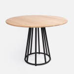 Emerging Creatives Orbit Round Dining Table - Light Oak - 90CM Diameter