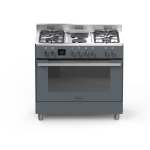 ELBA 04 9S4EX737SG- 4 Gas Burner With 2 Electric Plates & Electric Multifunction Oven 90CM- Slate Grey