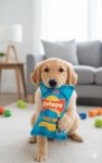 Crunchy Snack Bag Dog Chew Toy