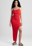 Sissy Boy High End Love: Midi Rib Knit Bling Logo Dress - Red