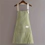 1 Adjustable Kitchen Cooking Apron Cotton And Linen Machine Washable With 2 Pockets Cotton And Linen Coloured Striped Apron Stain And Grease Resistant