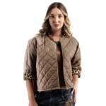 Short Quilted Jacket - Mocha Free