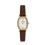 Premium Gold Tone Brown Leather Watch