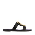 Slip-on Buckle Sandal -black