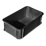 Plastic Crate 37L Recycled Plastic Black Pack Of 60 MT64209-BLACK